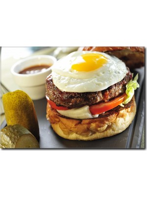 La Vita E Bella Hamburger Keyfi Temalı Kanvas Tablo PH-1027