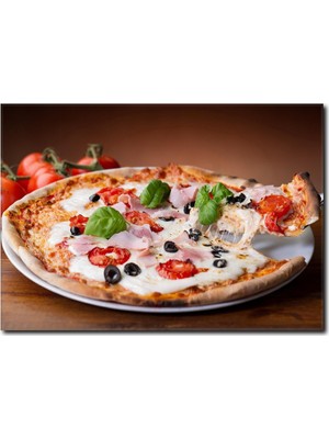 La Vita E Bella İnce Hamur Pizza Temalı Kanvas Tablo PH-1032