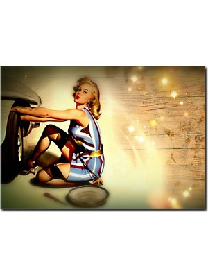 La Vita E Bella Sarışın Kız Kanvas Tablo PP-1014
