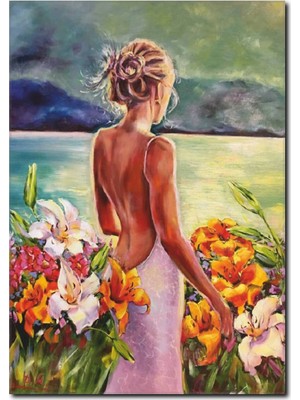 La Vita E Bella Doğada Kadın Yağlı Boya Tablo RT-1012