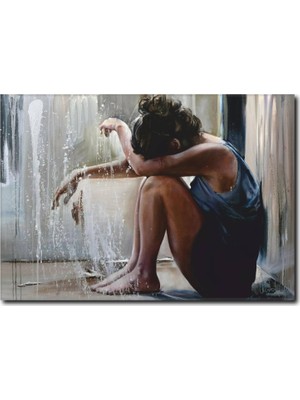 La Vita E Bella Yalnız Kadın Yağlı Boya Tablo RT-1025