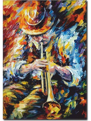 La Vita E Bella Müzisyen Adam Yağlı Boya Kanvas Tablo RT-1037