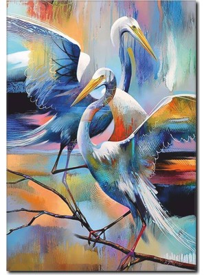 La Vita E Bella Leylekler Yağlı Boya Kanvas Tablo RT-1043