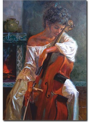 La Vita E Bella Müzisyen Kadın Tablosu RT-1051