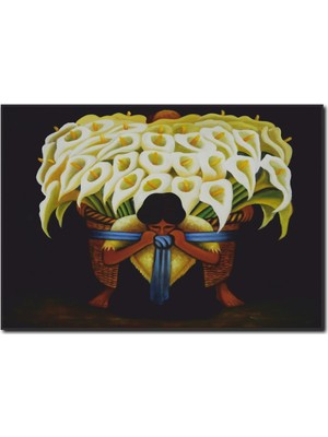 La Vita E Bella Çiçek Satıcısı Kanvas Tablo RT-1066