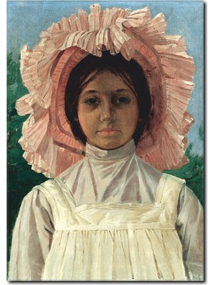 La Vita E Bella Pembe Başlıklı Kız Kanvas Tablo RT-1087