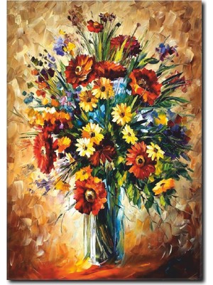 La Vita E Bella Çiçek Buketi Kanvas Tablo RT-1109