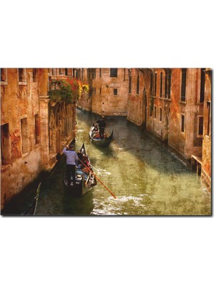 La Vita E Bella Venedikte Kayıkçı Kanvas Tablo RT-1111