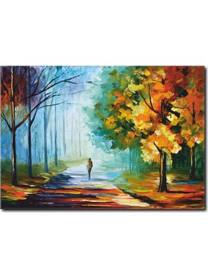 La Vita E Bella Sonbaharda Yürüyüş Yağlıboya Kanvas Tablo RT-1119