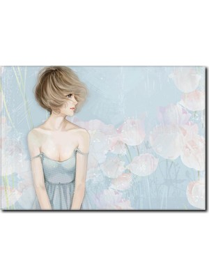 La Vita E Bella Çekici Kız Yağlıboya Kanvas Tablo RT-1122