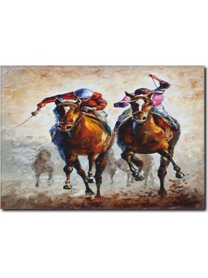 La Vita E Bella Polo Oyuncuları Yağlıboya Kanvas Tablo RT-1123