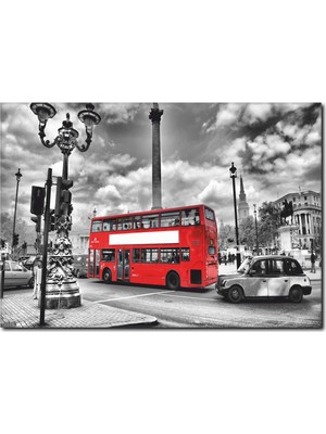 La Vita E Bella Siyah Beyaz Londra Şehir Manzarası Kanvas Tablo SB-1002