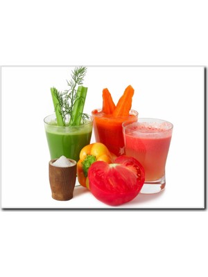 La Vita E Bella Renkli Sebze Suları Temalı Kanvas Tablo SM-1009