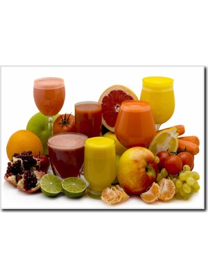 La Vita E Bella Doğal Meyve Suları Temalı Kanvas Tablo SM-1015
