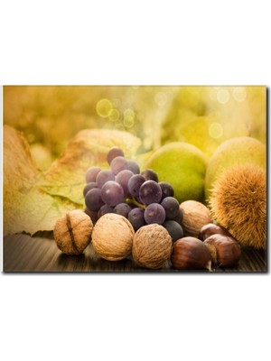 La Vita E Bella Siyah Üzüm Temalı Kanvas Tablo SM-1032