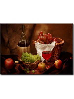 La Vita E Bella Şeftali Sepeti Temalı Kanvas Tablo SM-1069