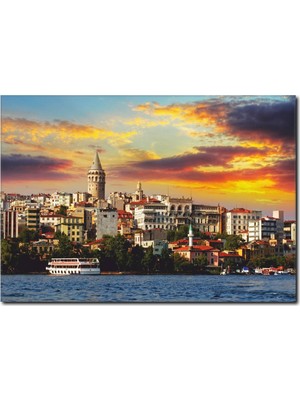 La Vita E Bella İstanbul Şehir Manzarası Kanvas Tablo ST-1002