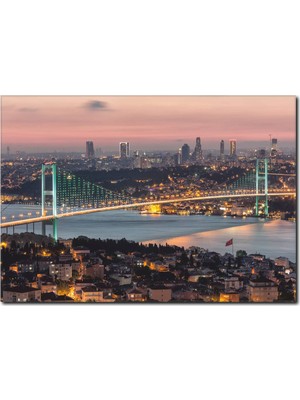 La Vita E Bella Işıklı Boğaz Köprüsü Kanvas Tablo ST-1008