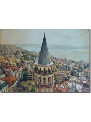 La Vita E Bella Galata Manzaralı Kanvas Tablo ST-1016