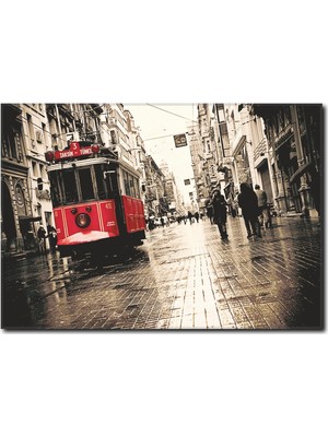 La Vita E Bella İstiklal Caddesi ve Nostaljik Tramvay Kanvas Tablo ST-1031