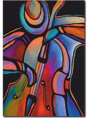 La Vita E Bella Çello Çalan Adam Kanvas Tablo SY-1001