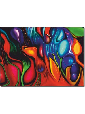 La Vita E Bella Çok Renkli Soyut Kanvas Tablo SY-1005