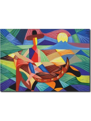 La Vita E Bella Soyut Temalı Renkli Kanvas Tablo SY-1006