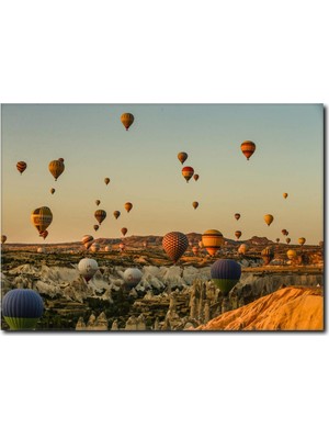La Vita E Bella Ürgüp ve Gökyüzünde Balonlar Kanvas Tablo TY-1018