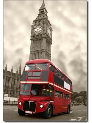 La Vita E Bella Londra ve Kırmızı OtobüsTemalı Kanvas Tablo TY-1038