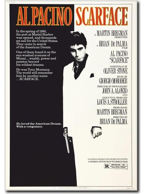 La Vita E Bella Scarface Film Afişi Temalı Kanvas Tablo VR-1001