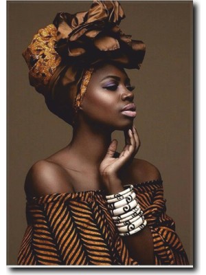 La Vita E Bella Siyahi Kadın Kanvas Tablo WM-1002