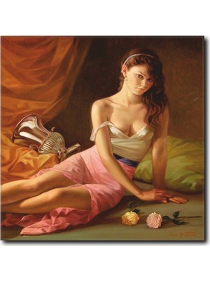 La Vita E Bella Kadın Figürlü Yağlı Boya Tablo WM-1003