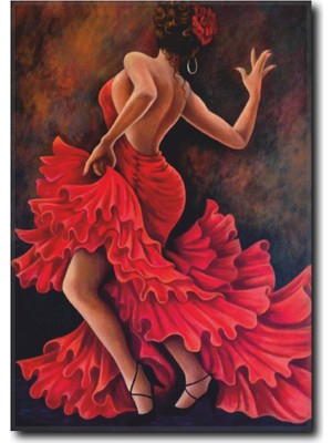 La Vita E Bella İspanyol Kadın Yağlı Boya Tablo WM-1023