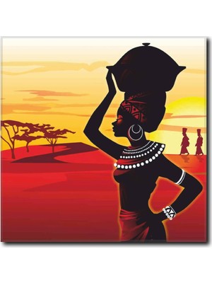 La Vita E Bella Afrikalı Kadın Kanvas Tablo WM-1024