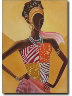 La Vita E Bella Afrikalı Kadın Kanvas Tablo WM-1026