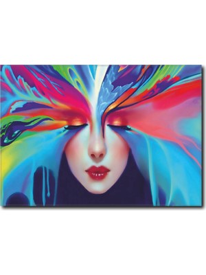 La Vita E Bella Renkli Kadın Temalı Kanvas Tablo WM-1033