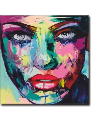 La Vita E Bella Renkli Kadın Portre Tablo WM-1049