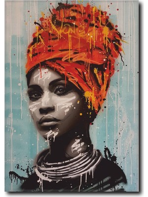 La Vita E Bella Modern Siyahi Kadın Kanvas Tablo WM-1056