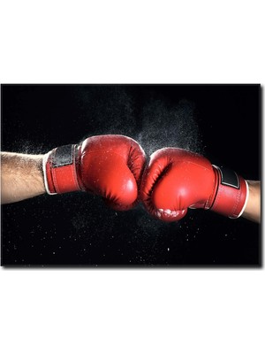 La Vita E Bella Kırmızı Boks Eldiveni Temalı Kanvas Tablo YF-1014