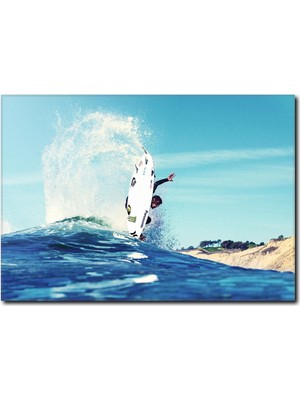 La Vita E Bella Dalgalarda Sörf Temalı Kanvas Tablo YF-1037