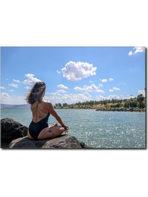 La Vita E Bella Harika Bir Manzarada Yoga Kanvas Tablo YF-1038