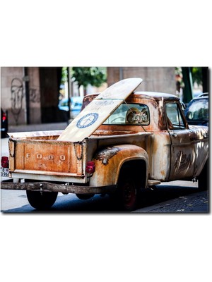 La Vita E Bella Sörf Tahtası Temalı Kanvas Tablo YF-1042