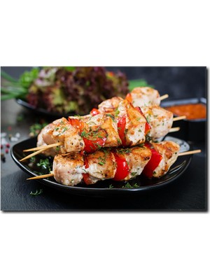 La Vita E Bella Tavuk Şiş Kanvas Tablo YM-1003