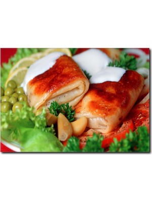 La Vita E Bella Lezzet Tabağı Temalı Kanvas Tablo YM-1005