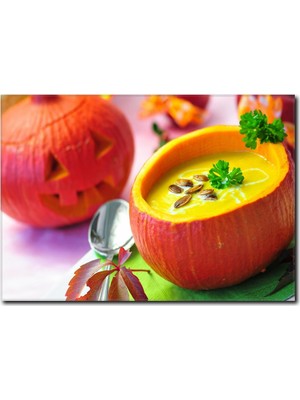 La Vita E Bella Kabak Çorbası Temalı Kanvas Tablosu YM-1017