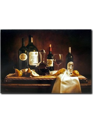 La Vita E Bella Şarap Keyfi Temalı Kanvas Tablo YM-1029