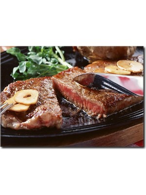 La Vita E Bella Biftek Izgara Kanvas Tablosu YM-1033