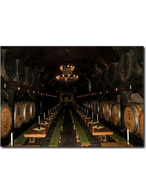 La Vita E Bella Şarap Mahzeni ve Şarap Fıçıları Kanvas Tablo YM-1042