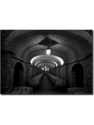 La Vita E Bella Şarap Mahzeni ve Şarap Fıçıları Kanvas Tablo YM-1045