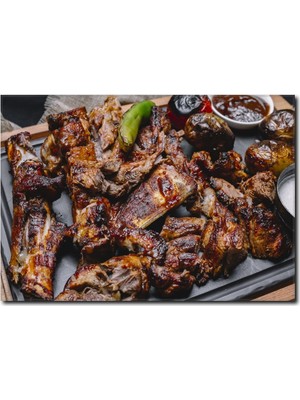 La Vita E Bella Karışık Izgara Kebap Kanvas Tablo YM-1057